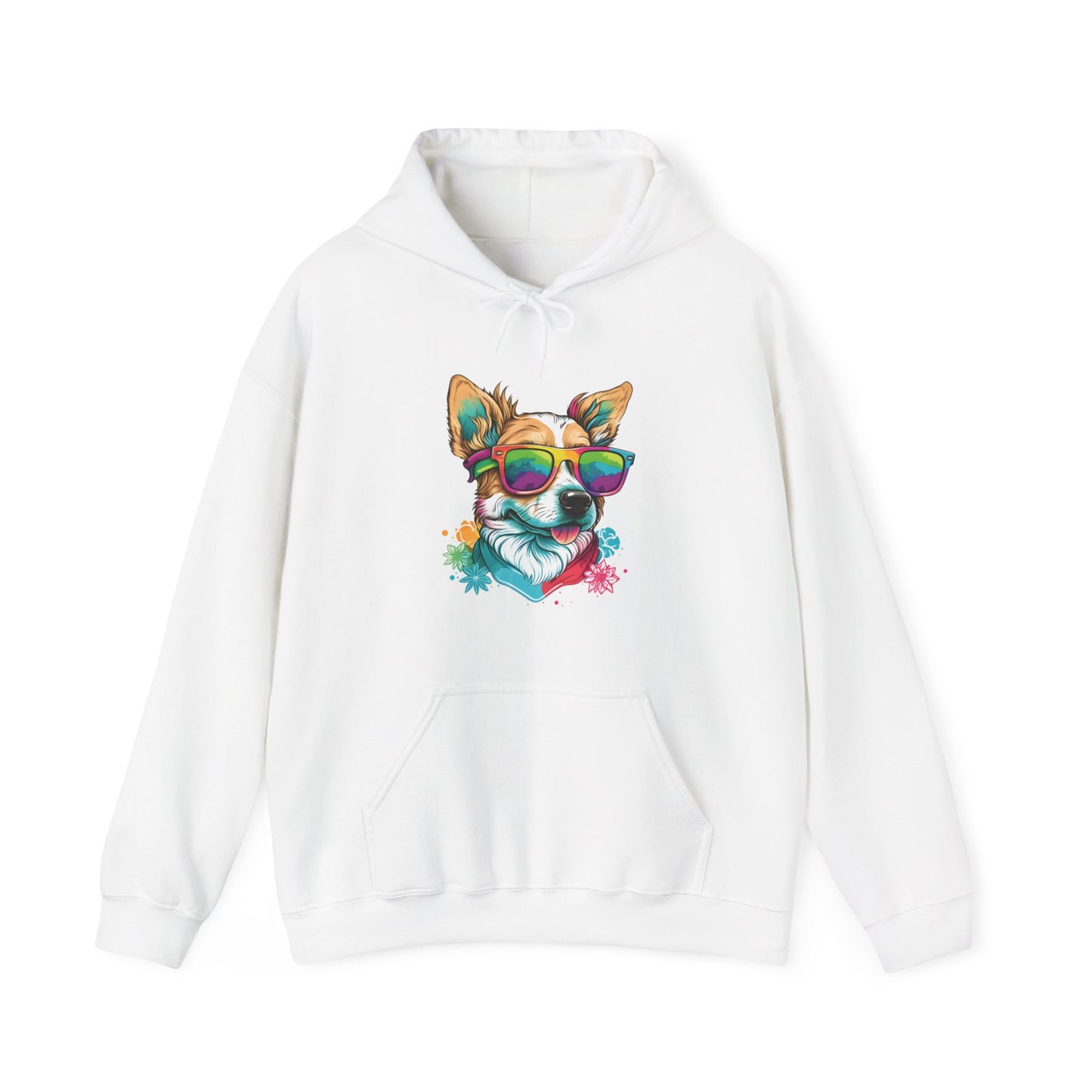 Dog with Sunglasses Hooded Sweatshirt 002