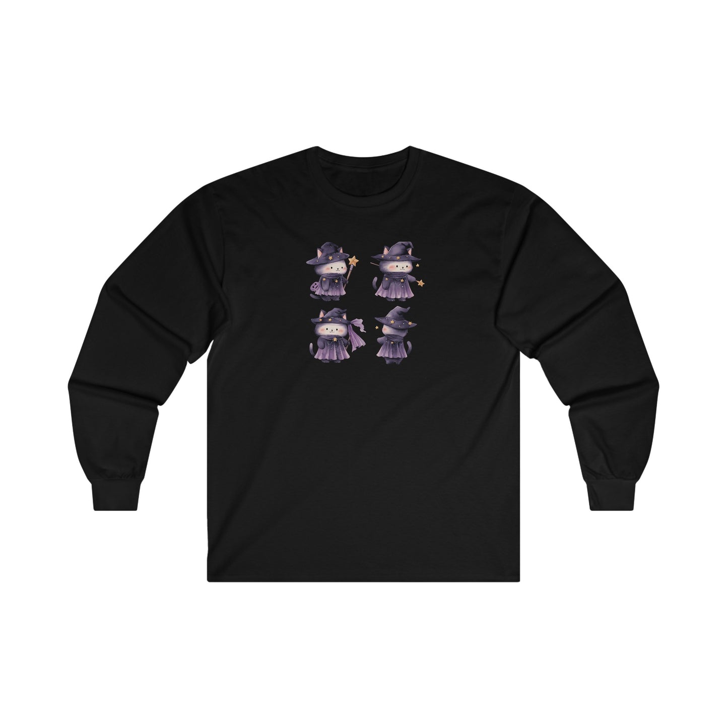 Cute Witch Cat Set Long Sleeve Tee