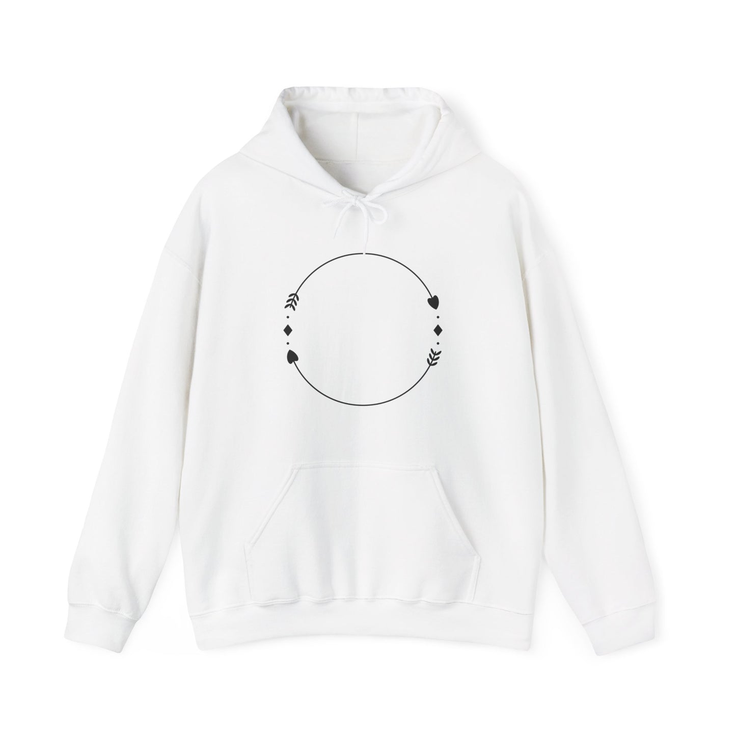Heart and Arrow Circle Hooded Sweatshirt