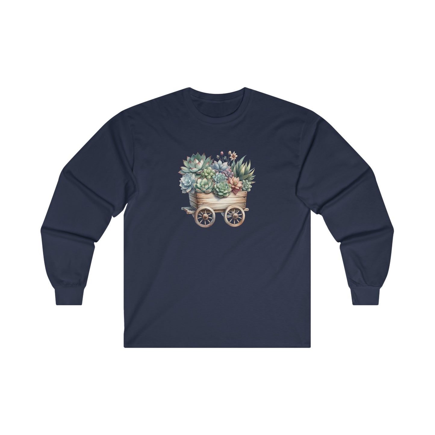 Succulent Wheelbarrow Long Sleeve Tee