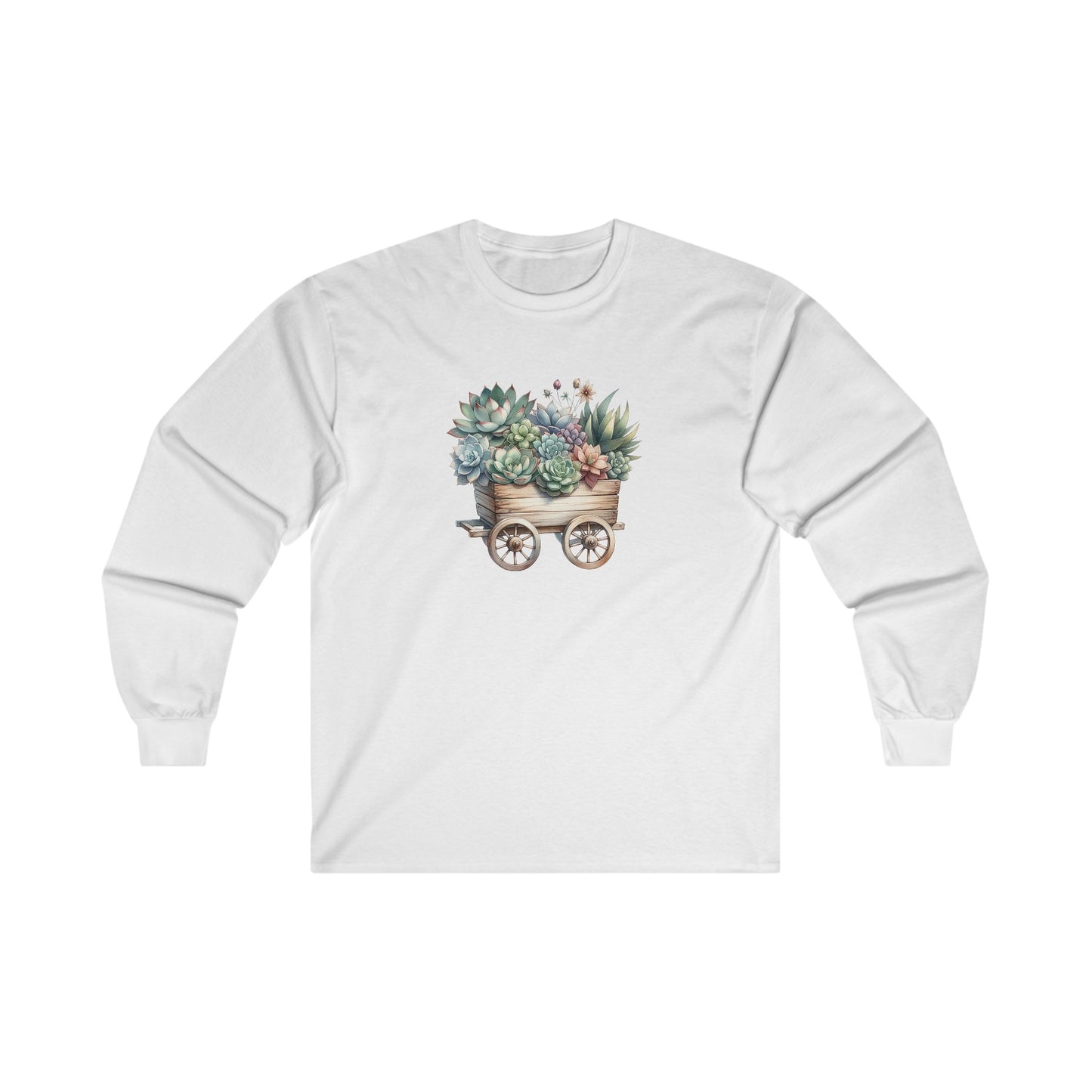 Succulent Wheelbarrow Long Sleeve Tee