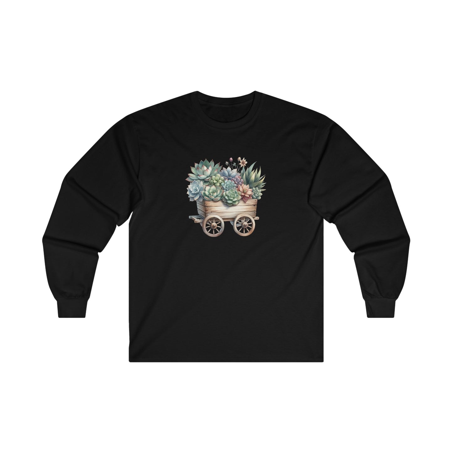 Succulent Wheelbarrow Long Sleeve Tee