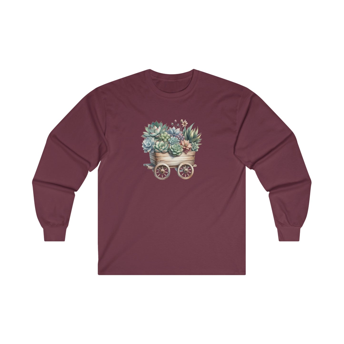 Succulent Wheelbarrow Long Sleeve Tee