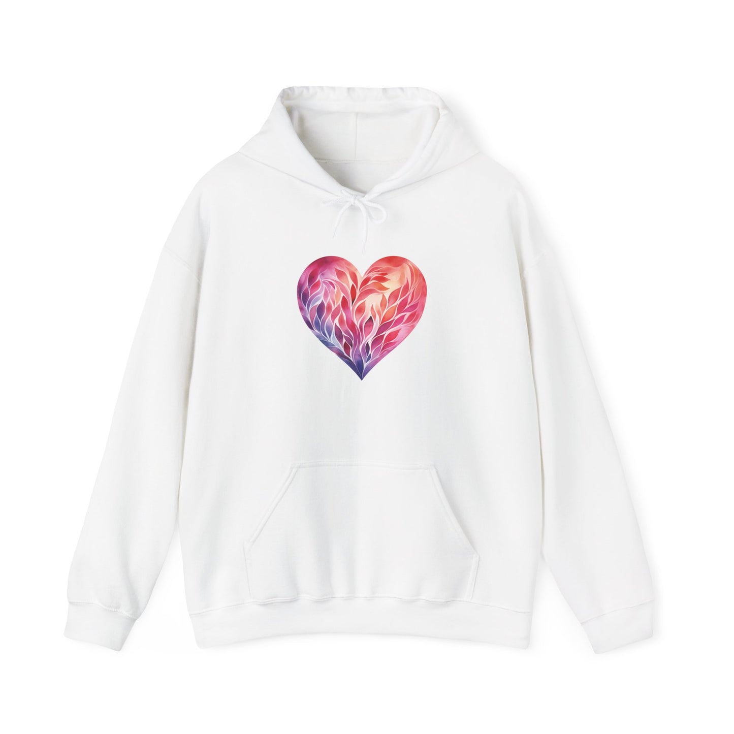 Watercolor Heart Hooded Sweatshirt 004