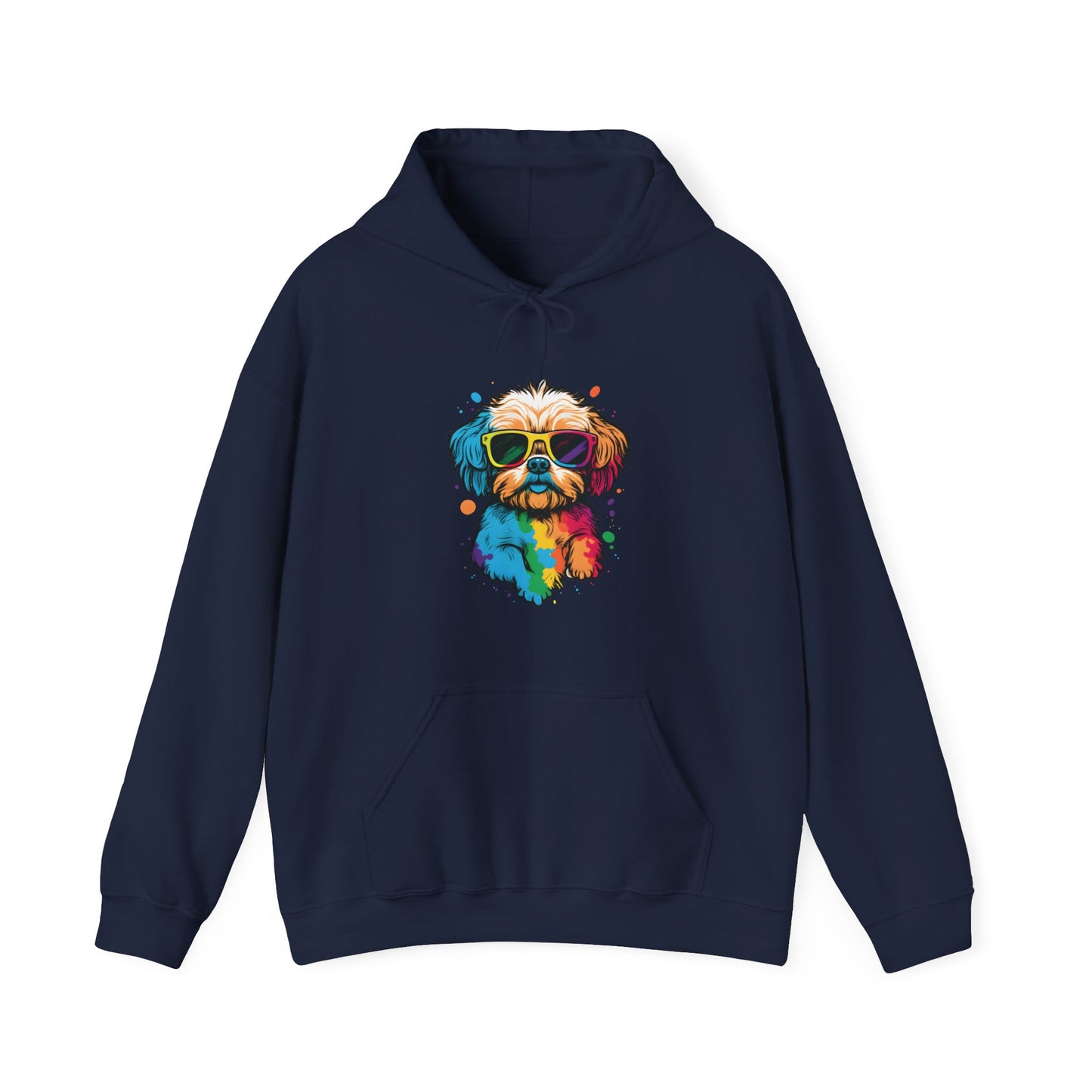 Dog with Sunglasses Hooded Sweatshirt 003