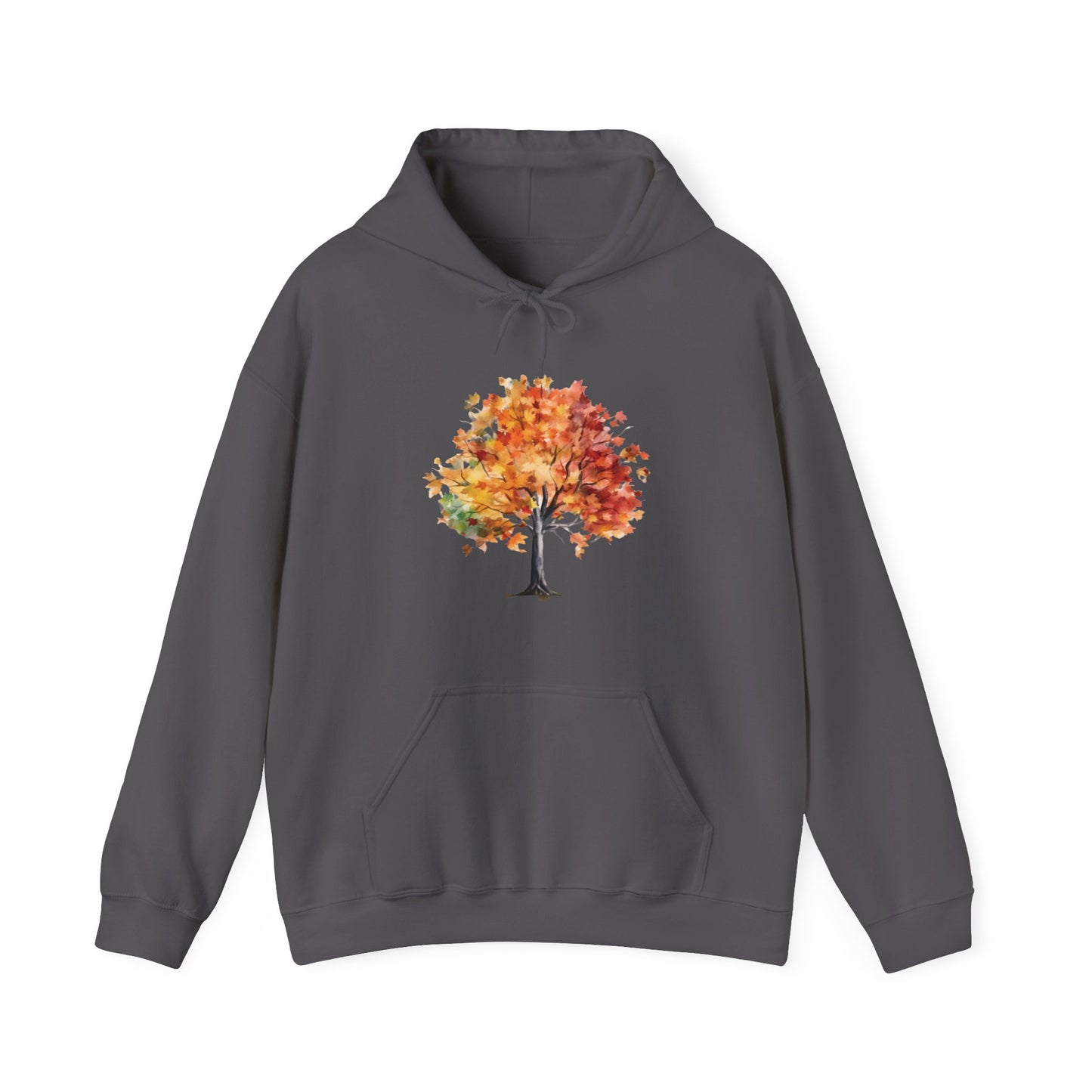 Watercolor Autumn Tree Hooded Sweatshirt