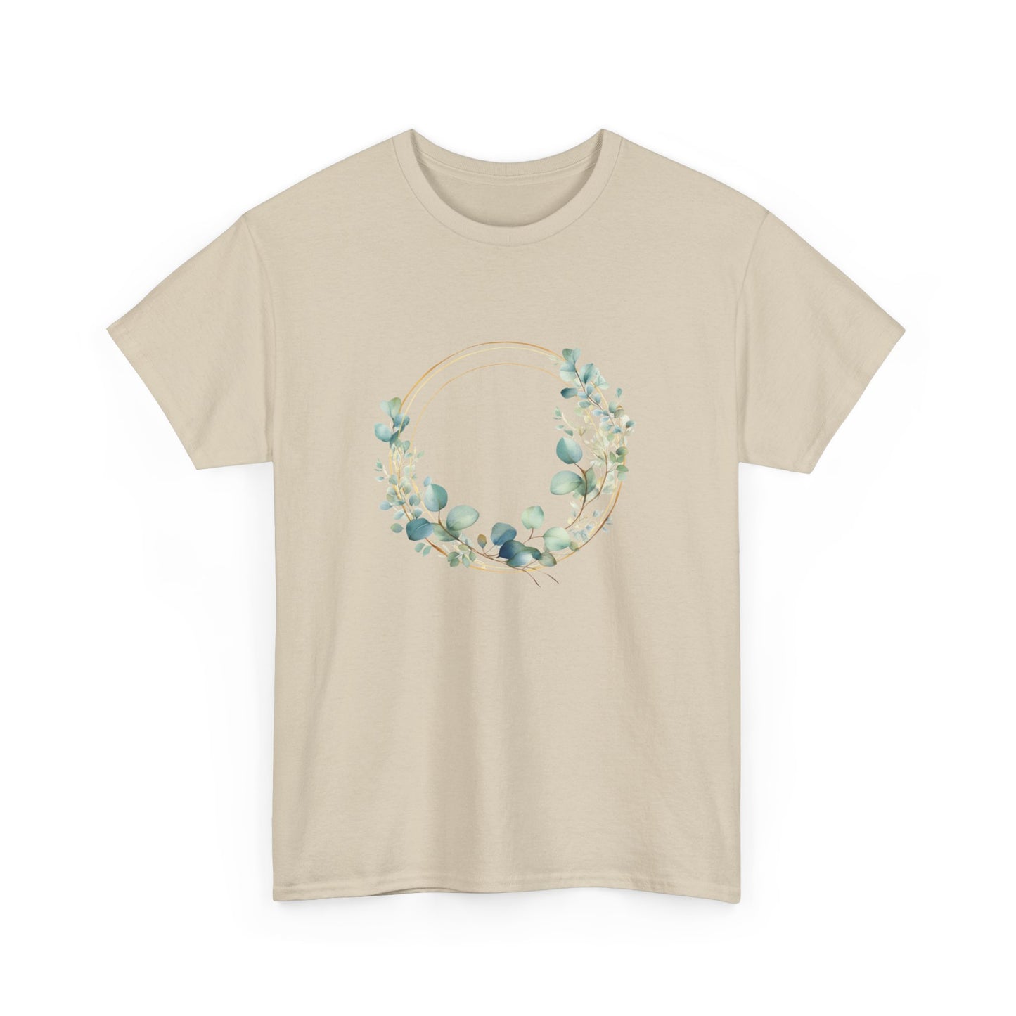 Watercolor Leaf Circle Short Sleeve Tee
