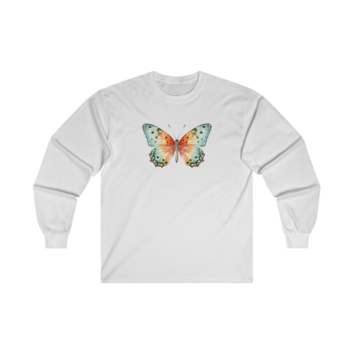 Watercolor Butterfly Long Sleeve Tee