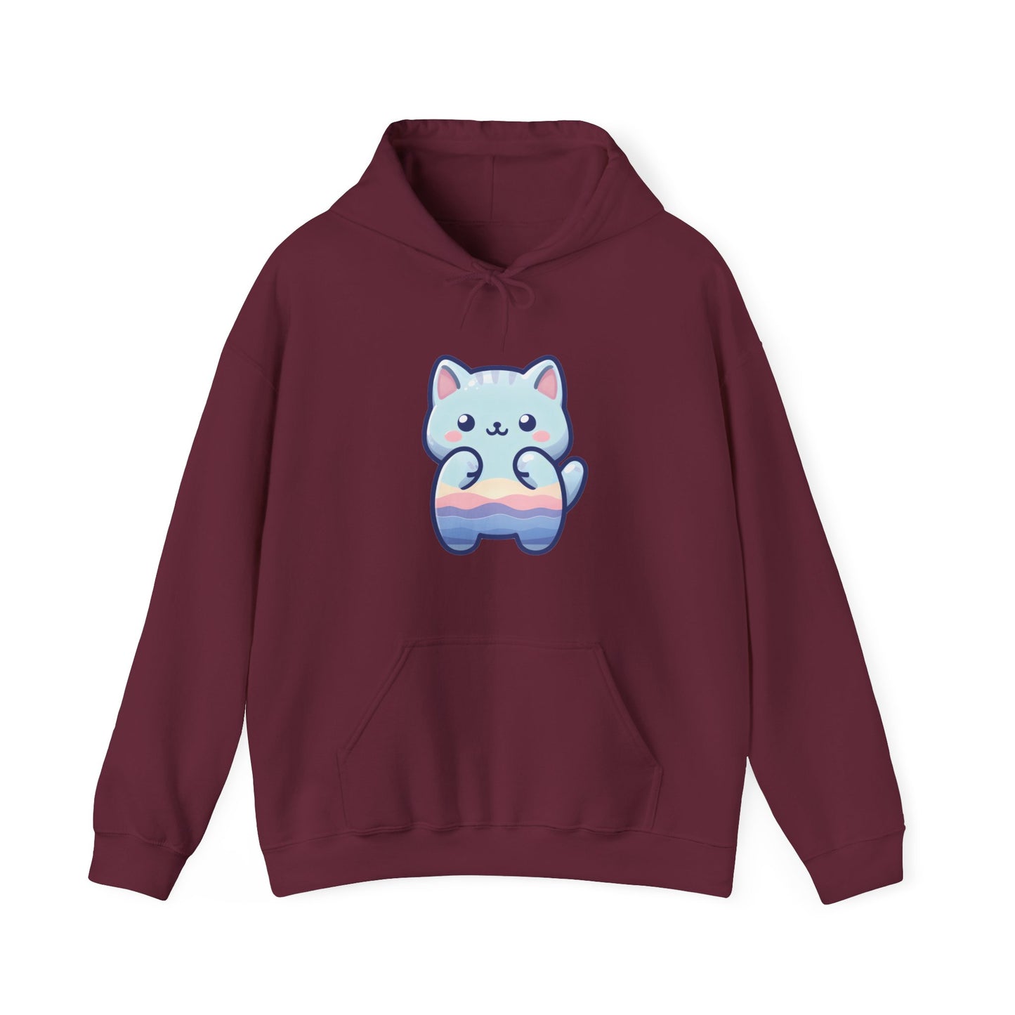 Blue Cat Hooded Sweatshirt