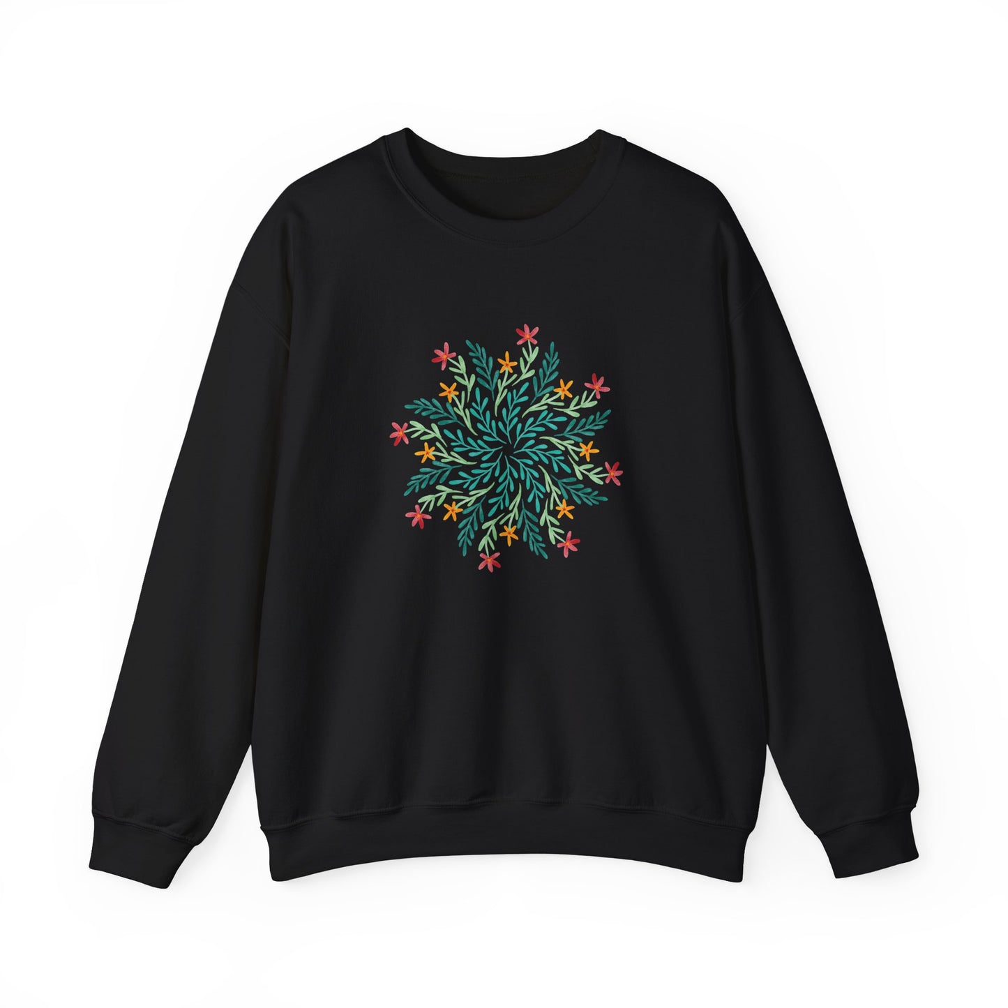 Leaf and Flowers Mandala Sweatshirt