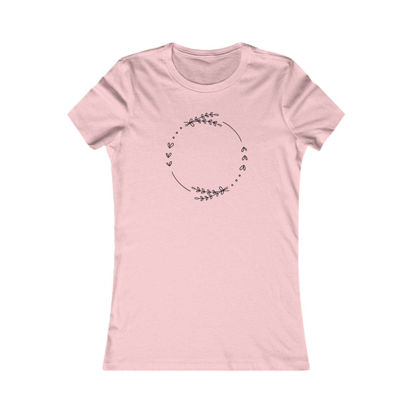 Leaf and Hearts Circle Fitted Tee