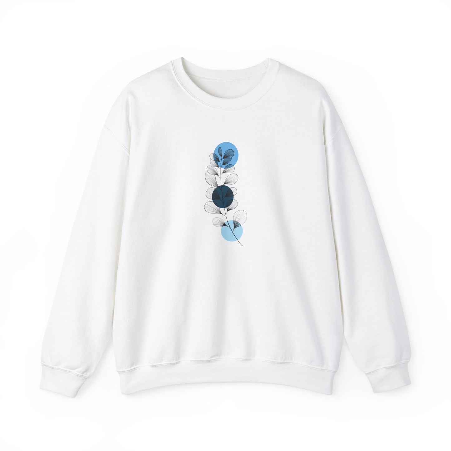 Blue Leaves Flower Sweatshirt