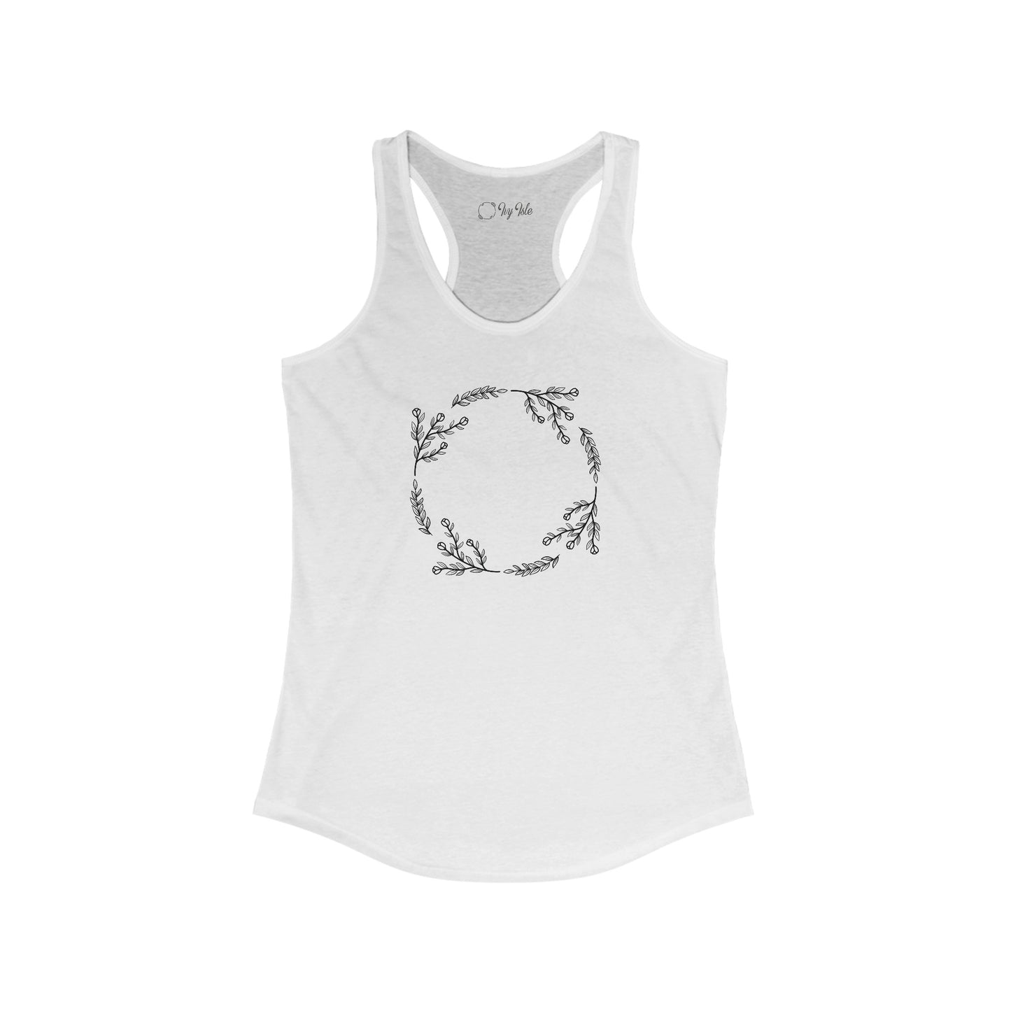 Flower and Leaf Circle Racerback Tank