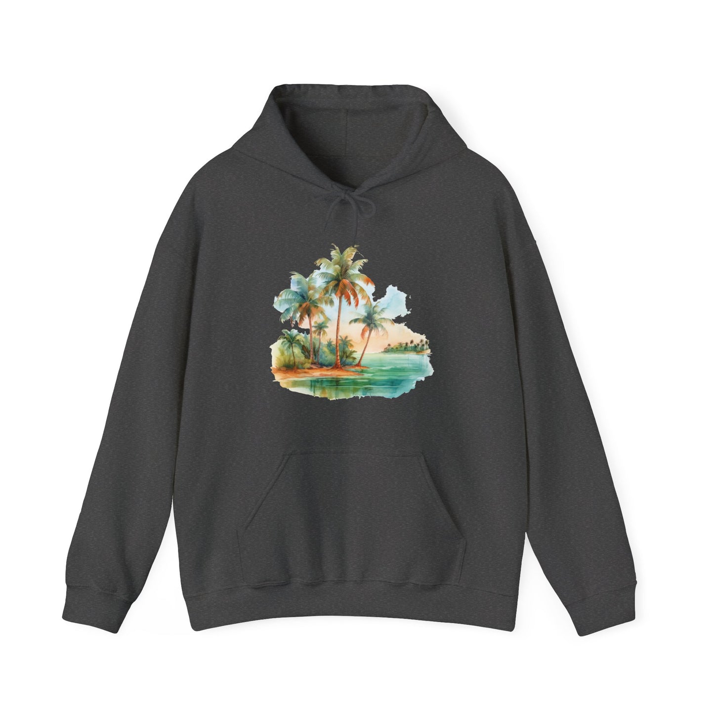 Watercolor Beach Hooded Sweatshirt