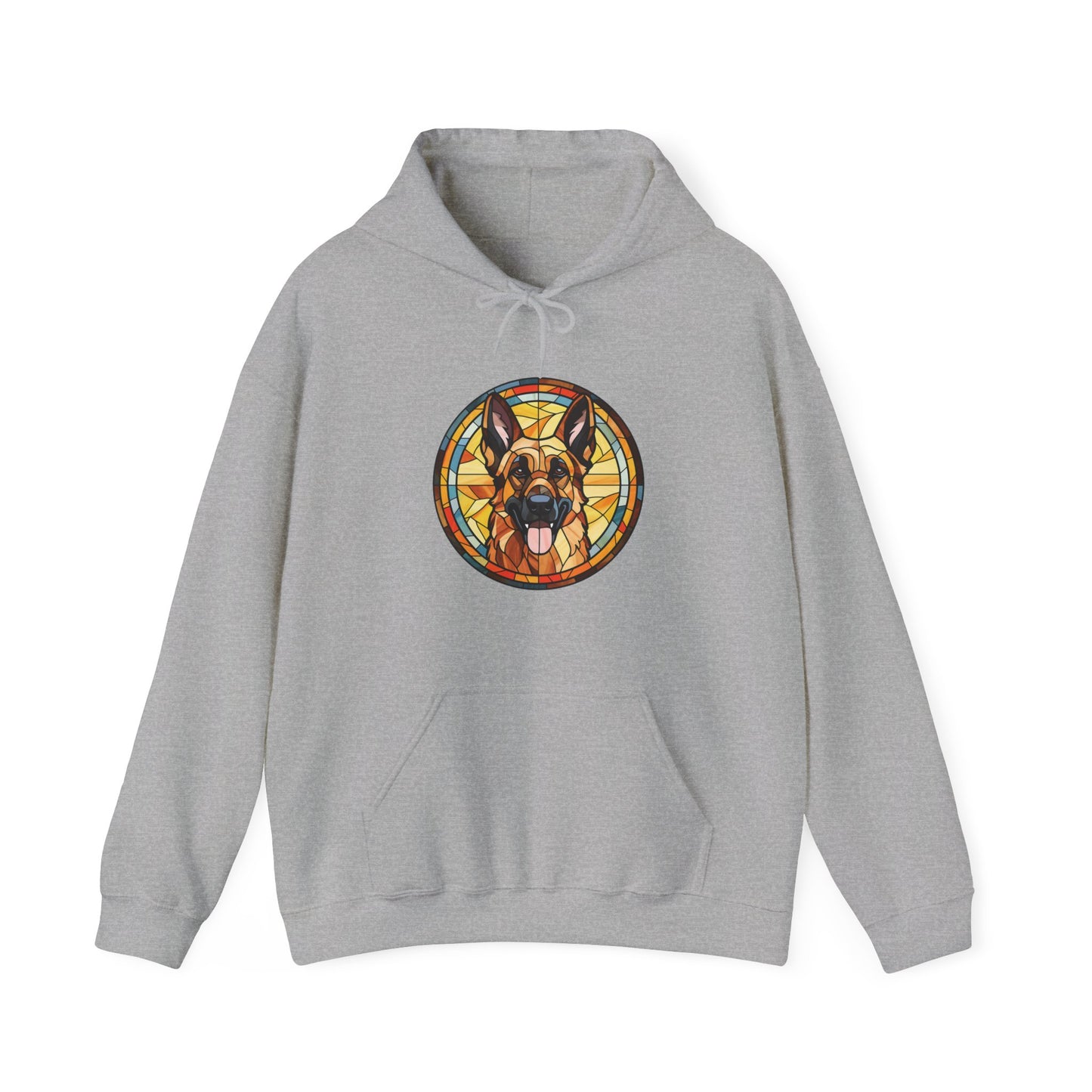 Stained Glass German Shepherd Hooded Sweatshirt
