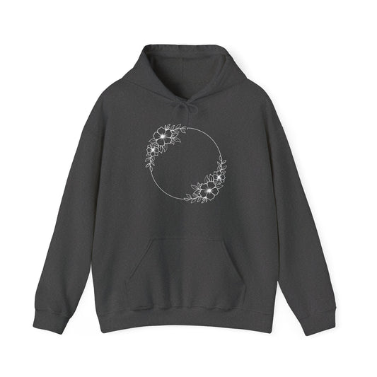 Double Large Flower Circle Hooded Sweatshirt