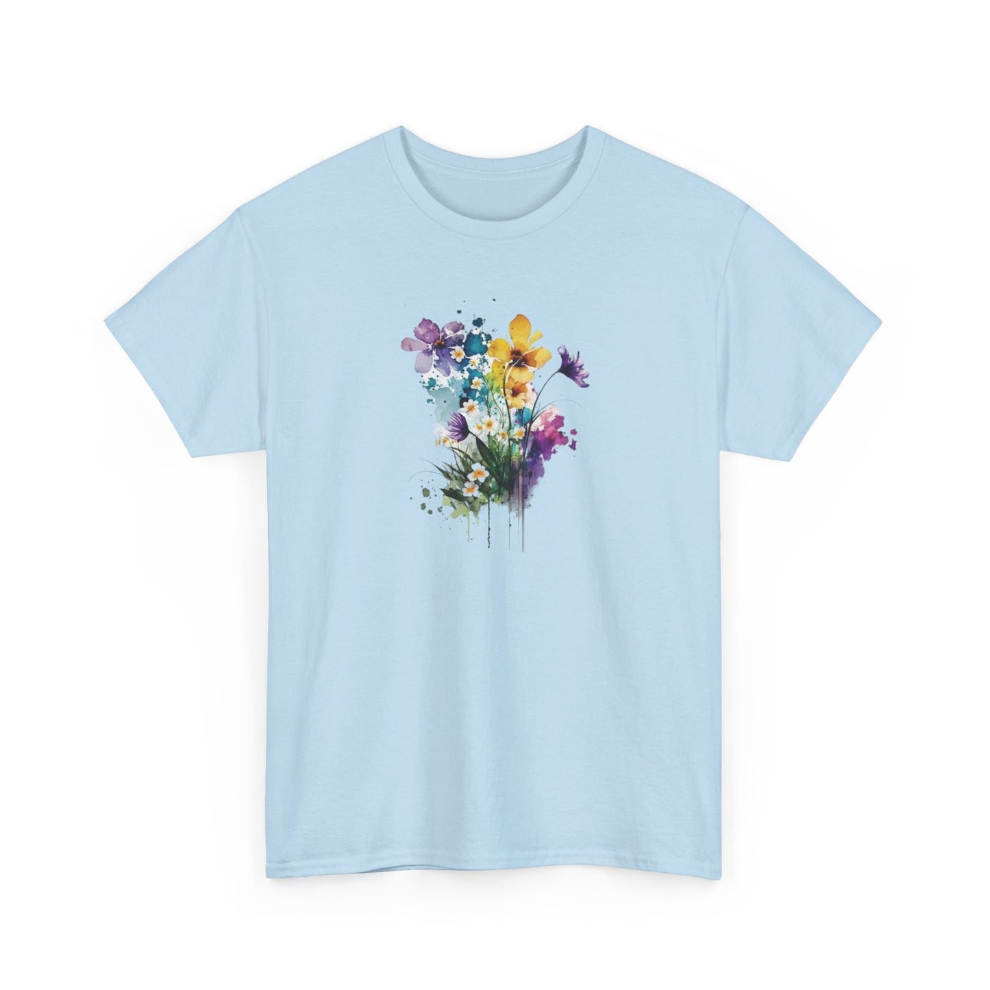Watercolor Spring Flowers Short Sleeve Tee