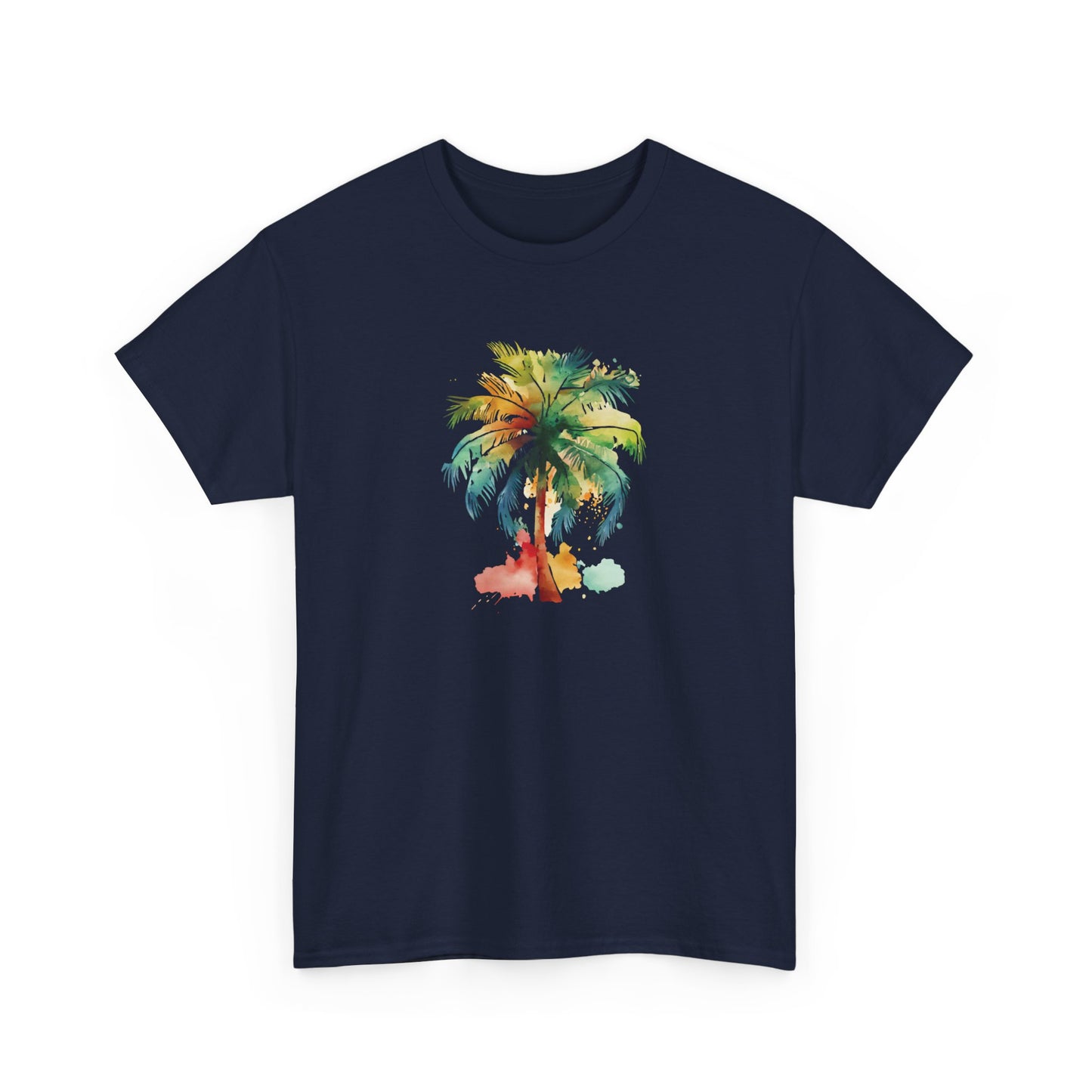 Watercolor Palm Tree Short Sleeve Tee