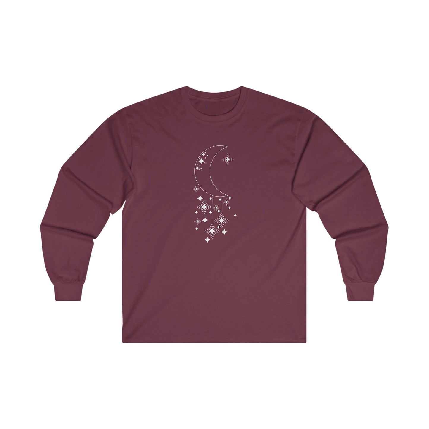 Moon and Hanging Stars Long Sleeve Tee