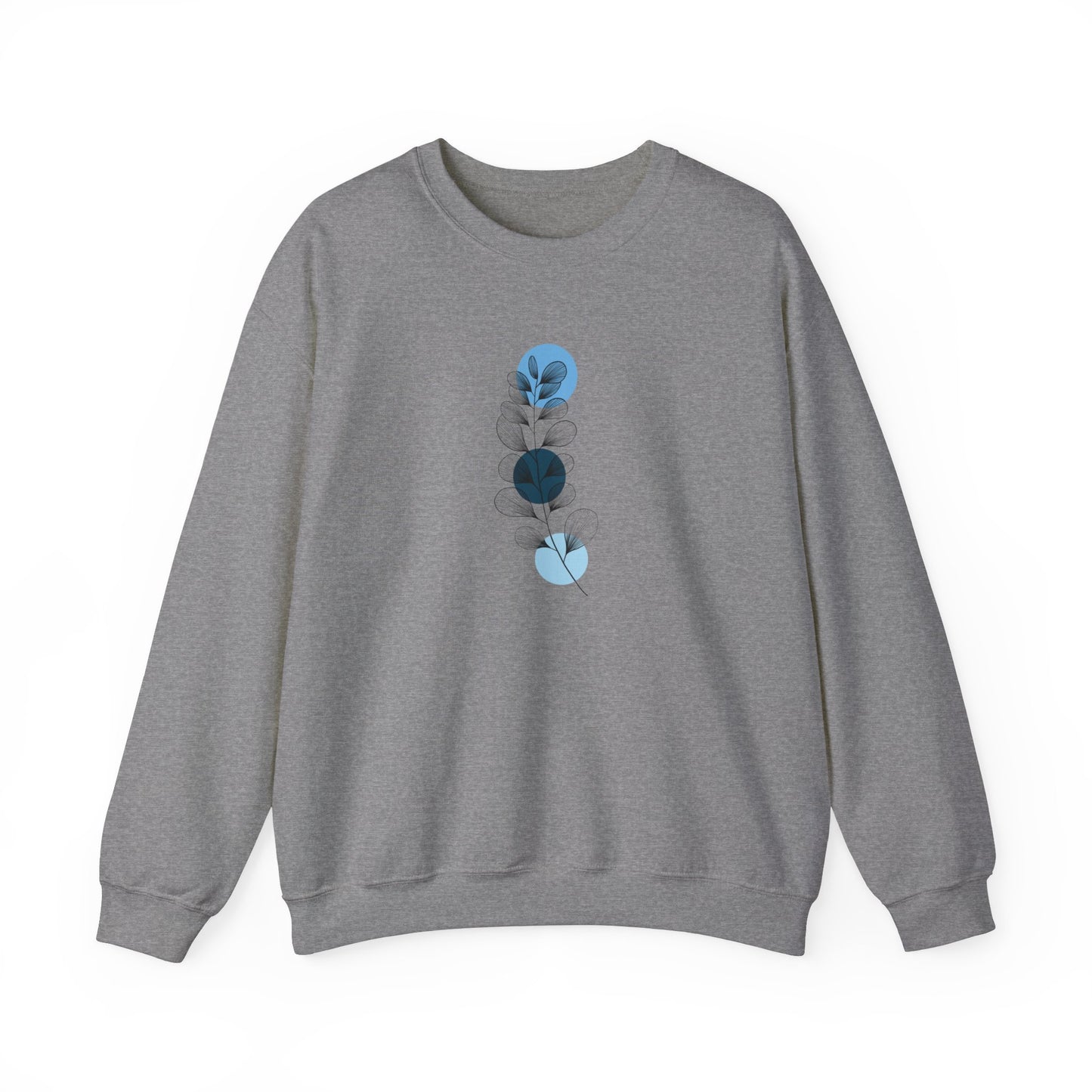 Blue Leaves Flower Sweatshirt