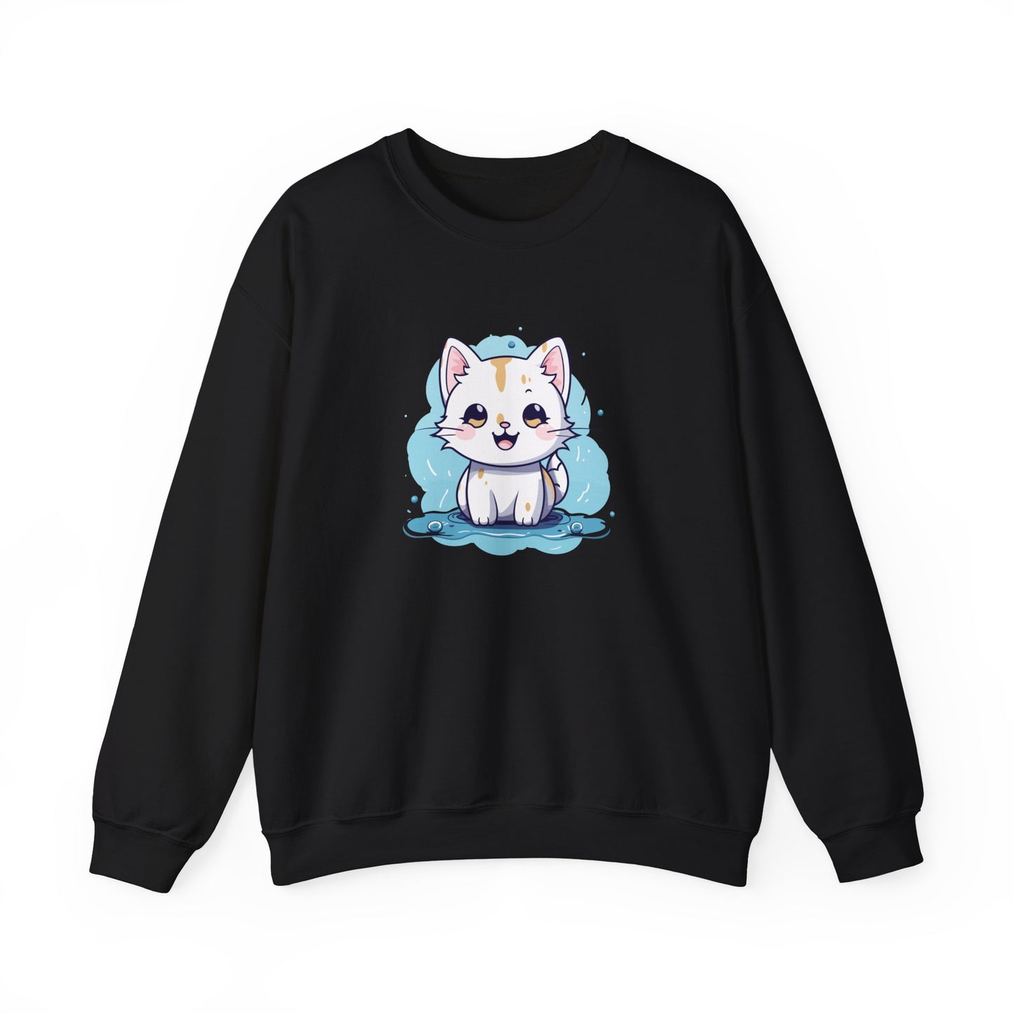 Cute Blue Cat Sweatshirt