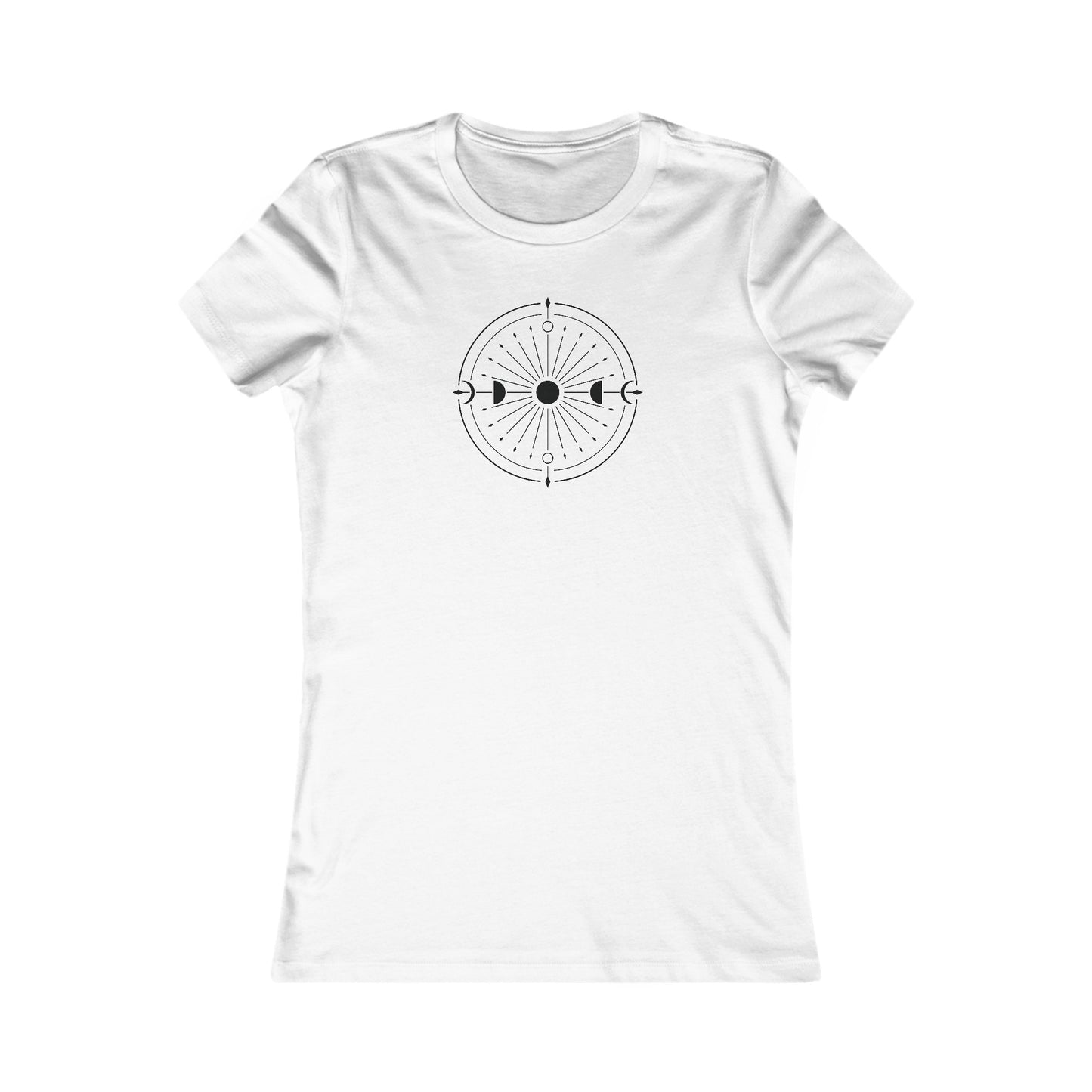 Moon Phases Circle Fitted Tee