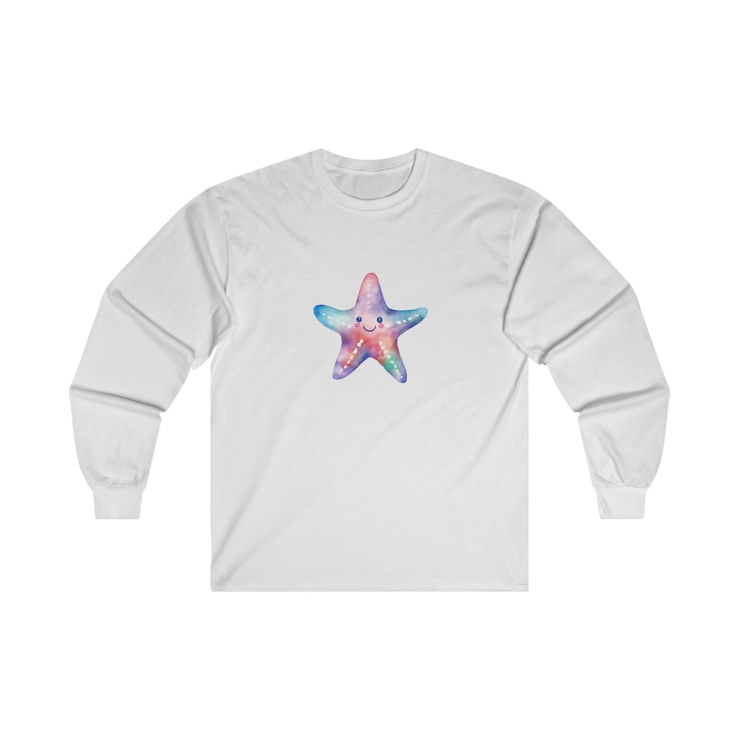 Watercolor Starfish Long Sleeve Tee