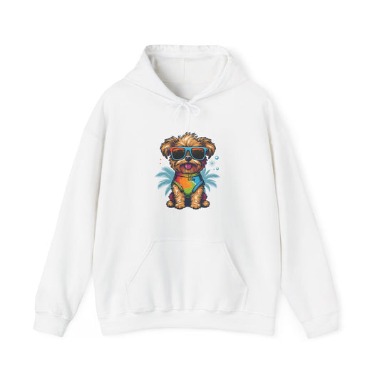 Dog with Sunglasses Hooded Sweatshirt 001