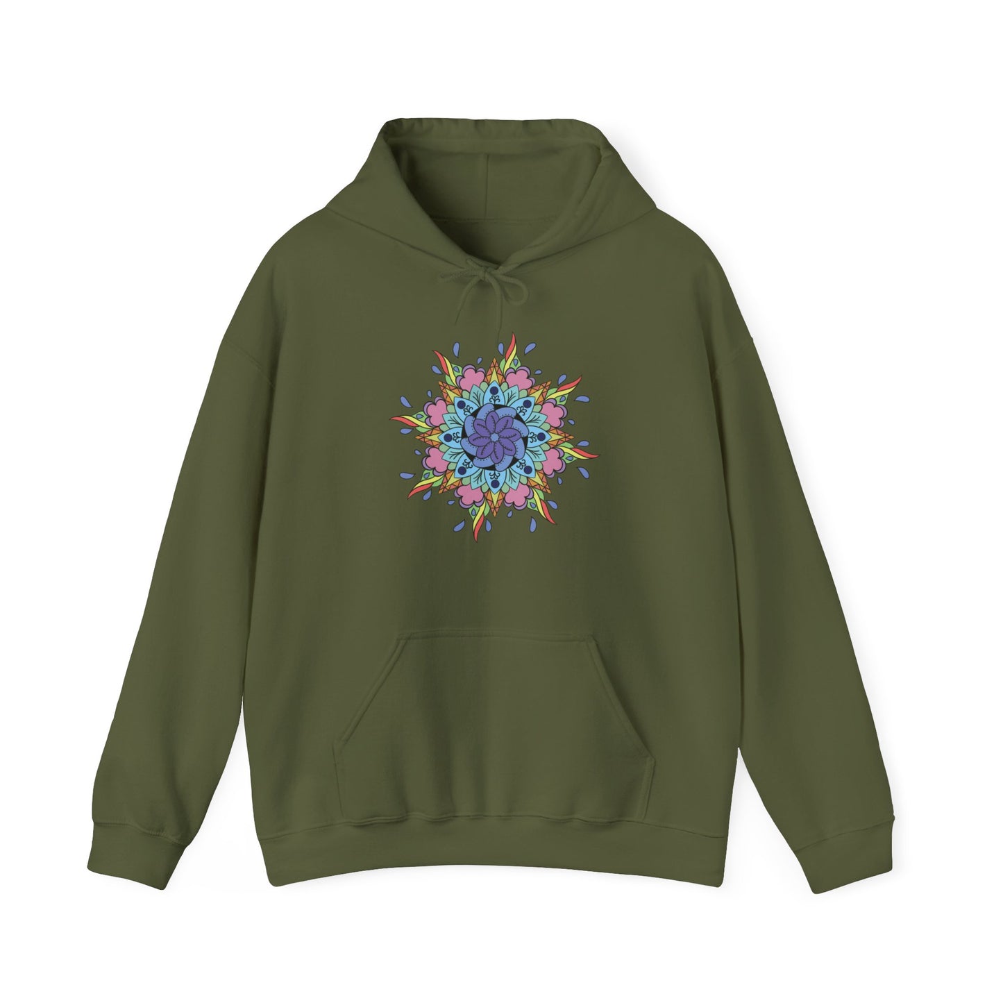 Colorful Mandala Hooded Sweatshirt (030)