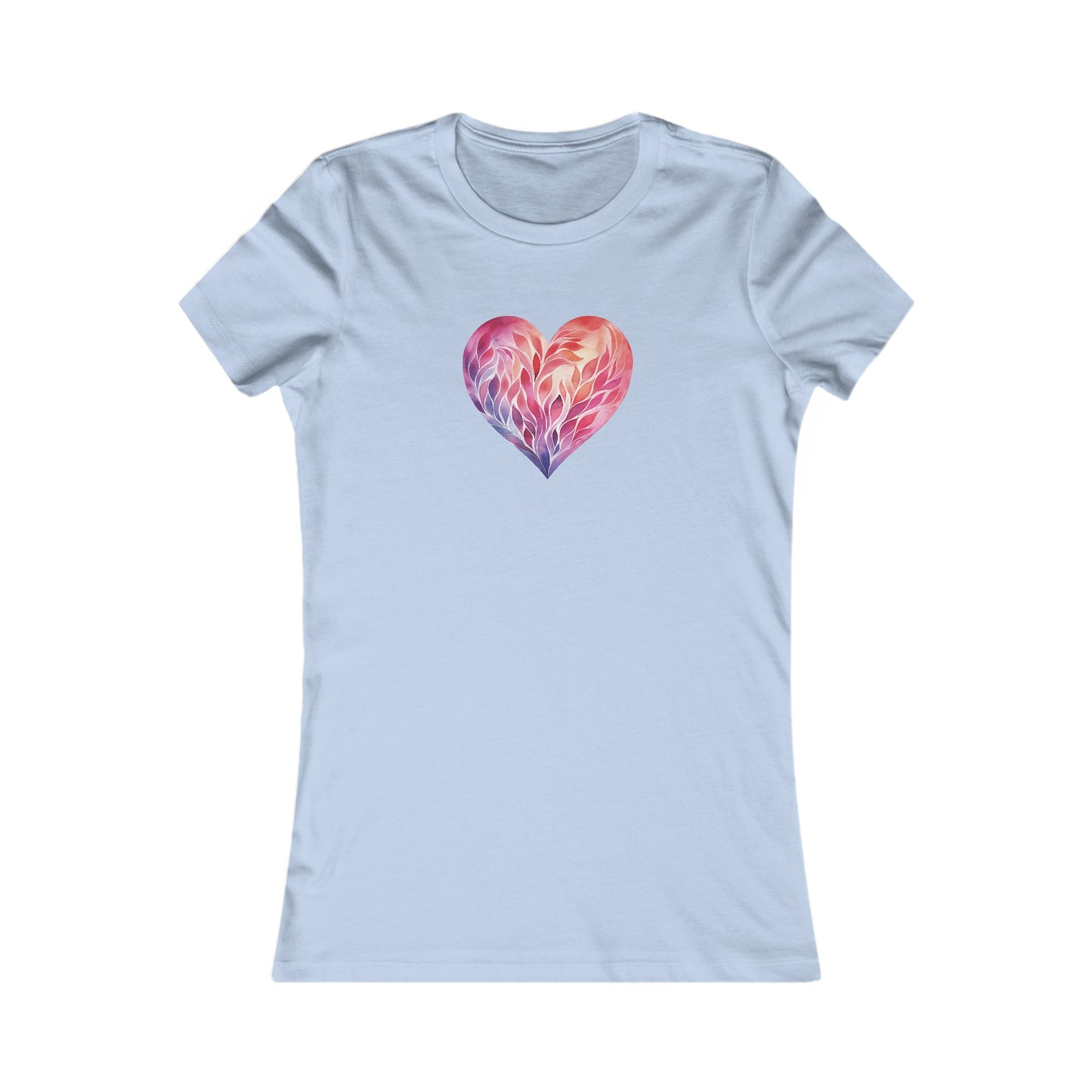 Watercolor Heart Fitted Tee 004