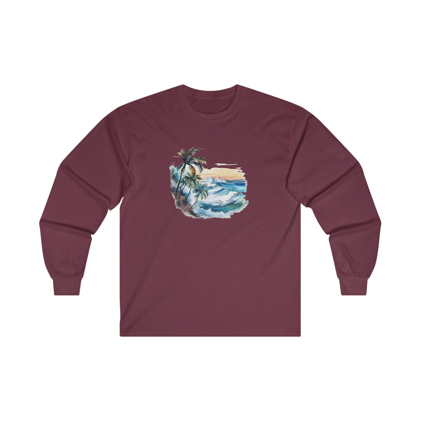 Watercolor Tropical Long Sleeve Tee