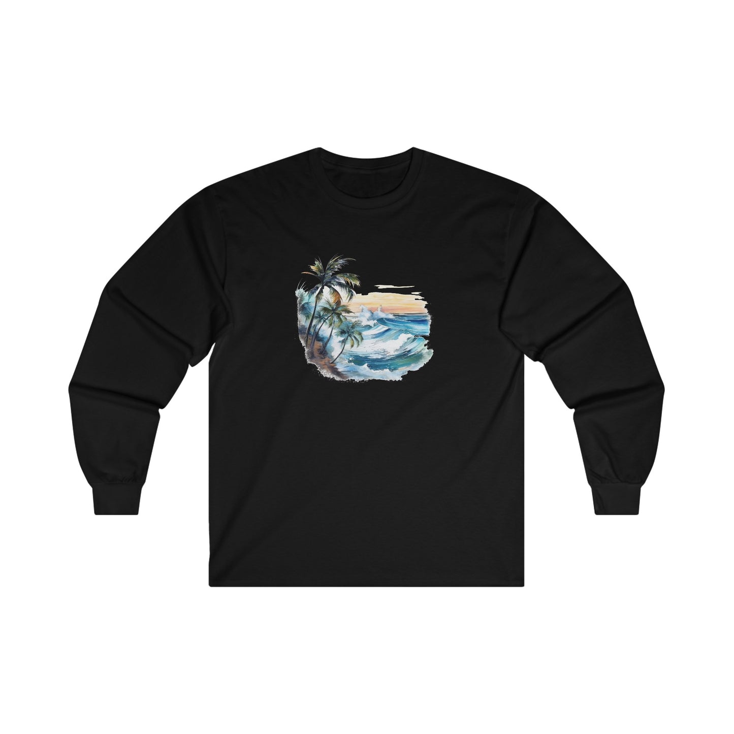 Watercolor Tropical Long Sleeve Tee