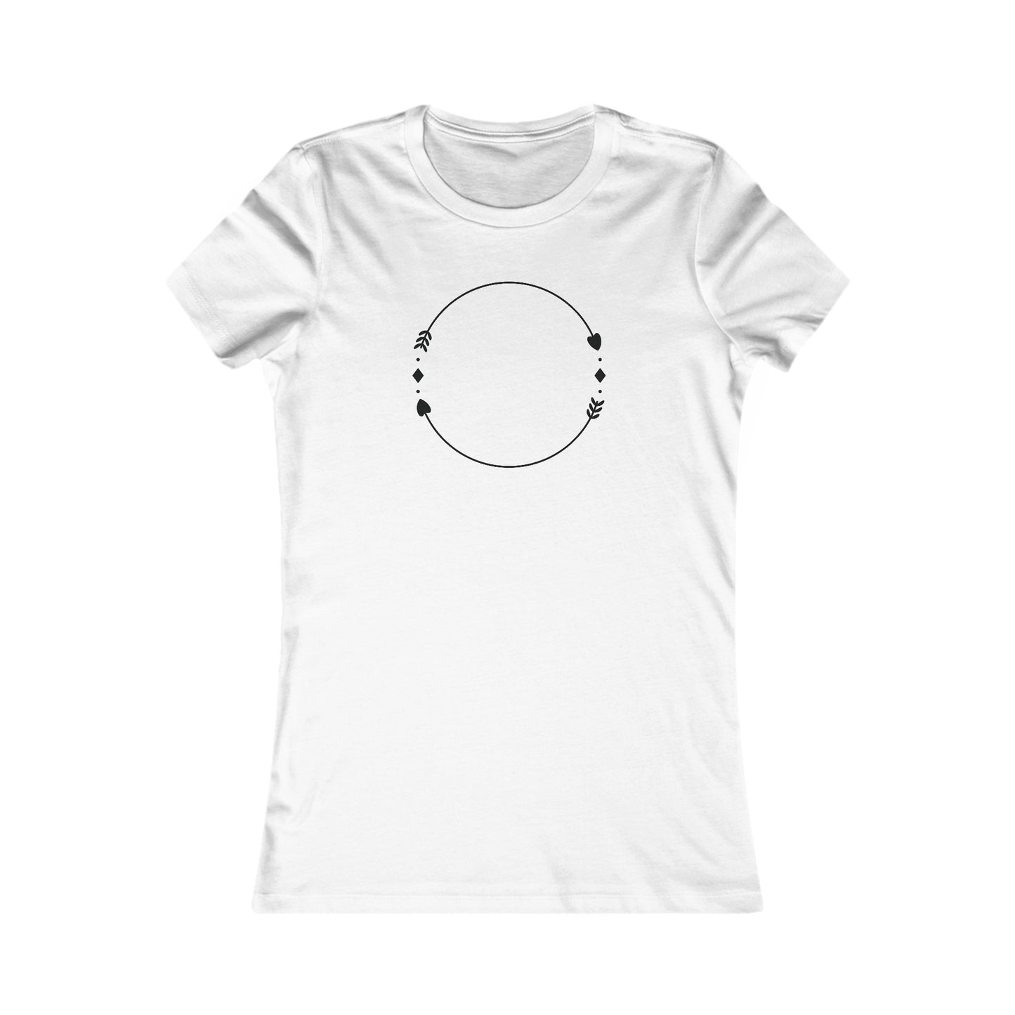 Heart and Arrow Circle Fitted Tee