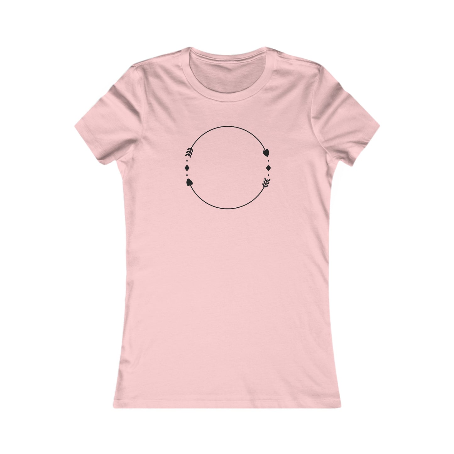Heart and Arrow Circle Fitted Tee