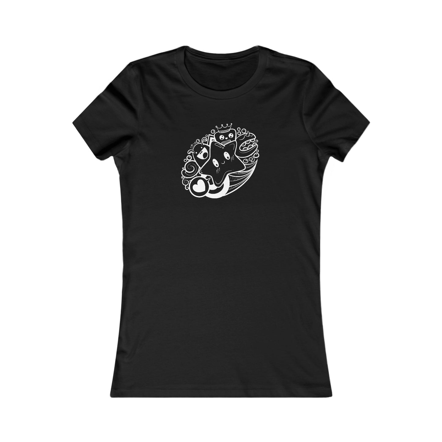 Cute Characters Fitted Tee