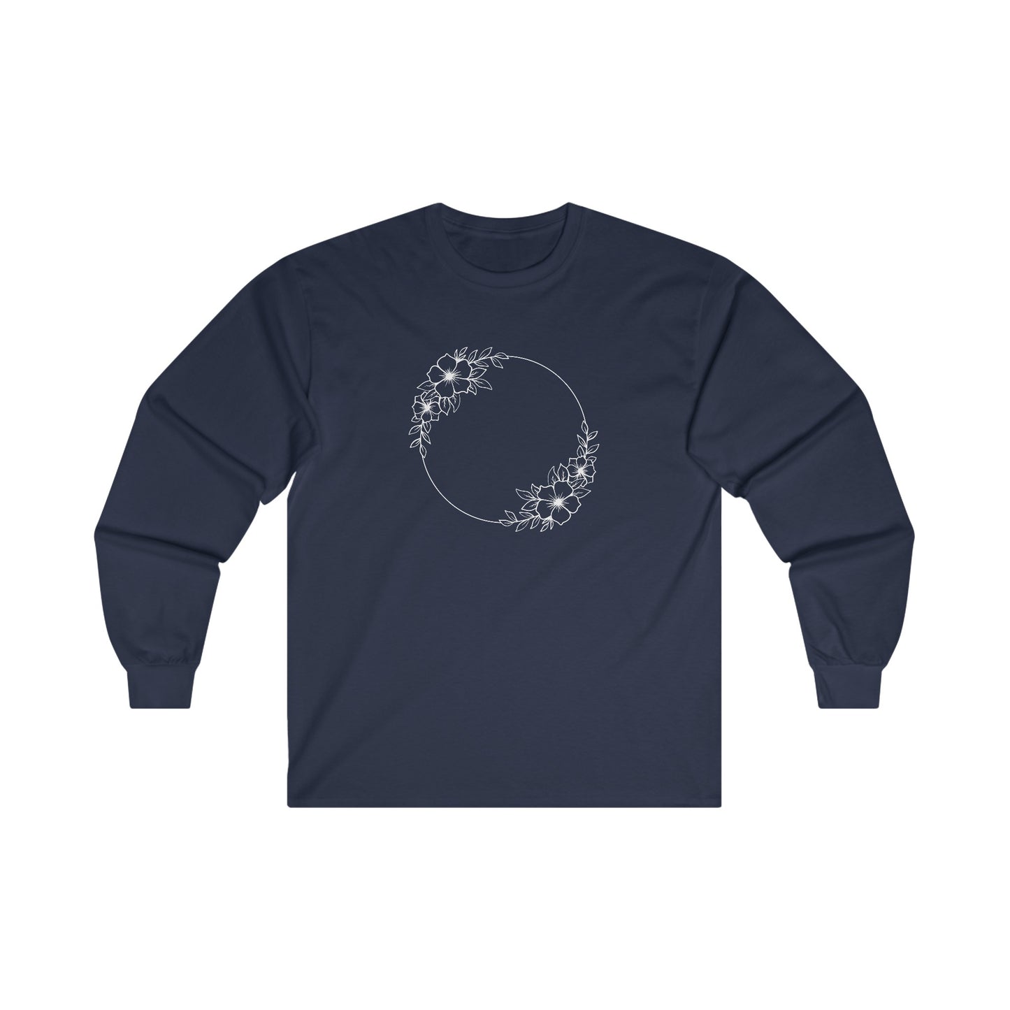 Double Large Flower Circle Long Sleeve Tee