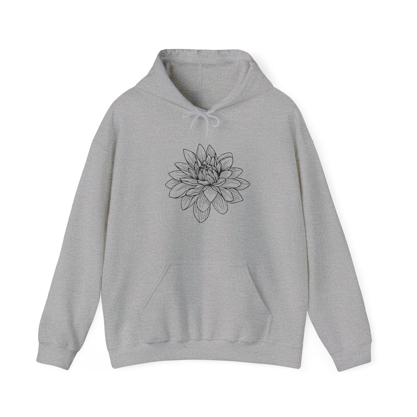 Lotus Outline Hooded Sweatshirt