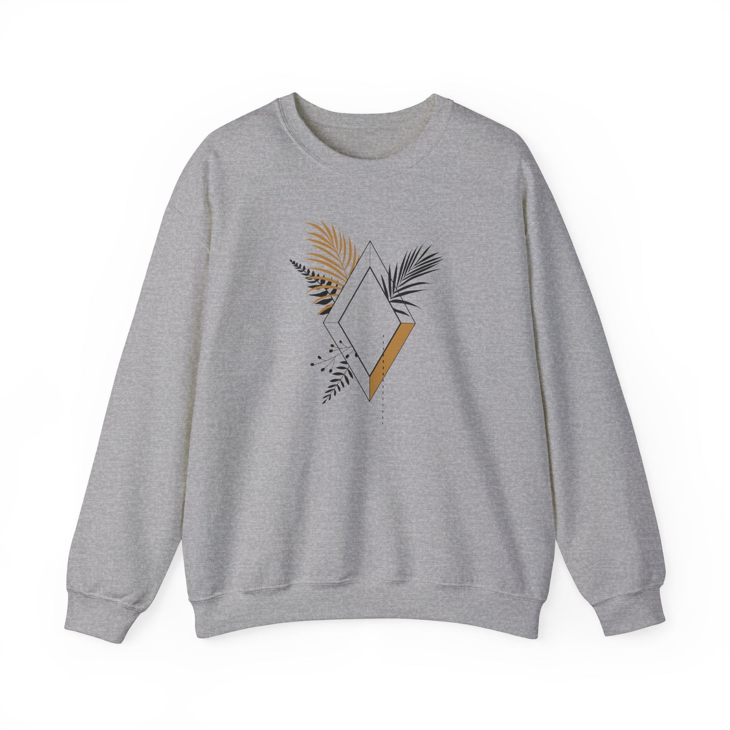 Black and Gold Leafy Diamond Sweatshirt