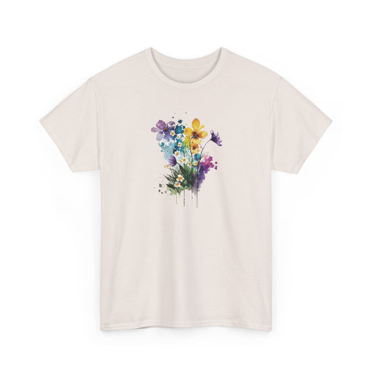 Watercolor Spring Flowers Short Sleeve Tee
