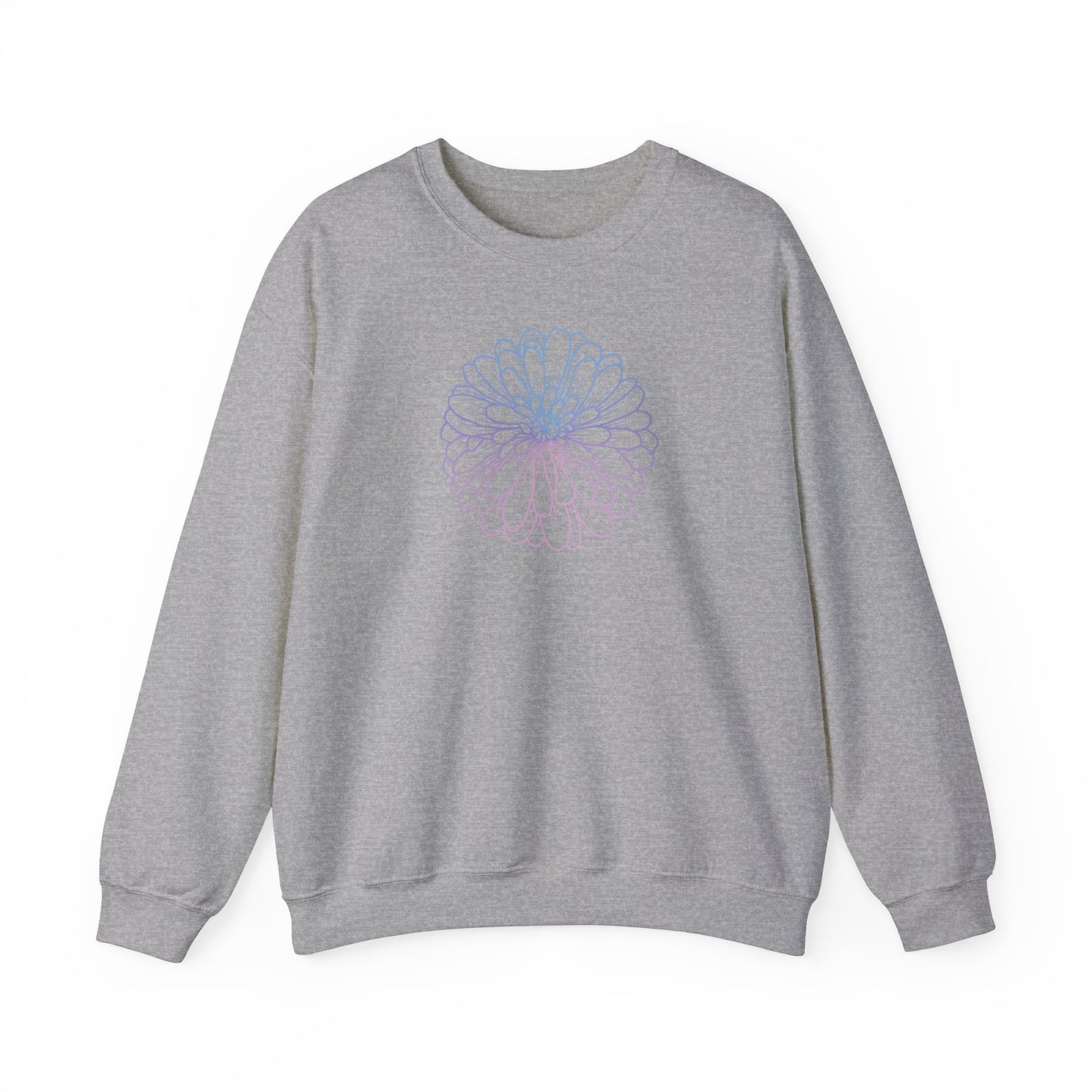 Colorful Flower Outline Sweatshirt