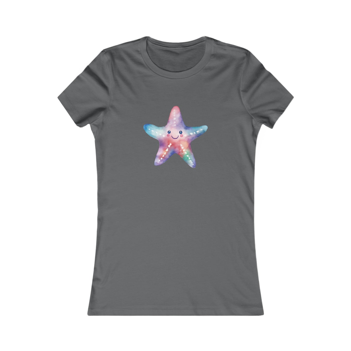 Watercolor Starfish Fitted Tee
