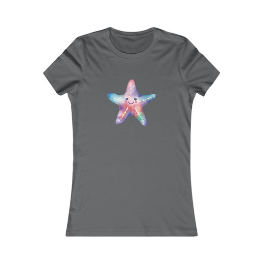 Watercolor Starfish Fitted Tee