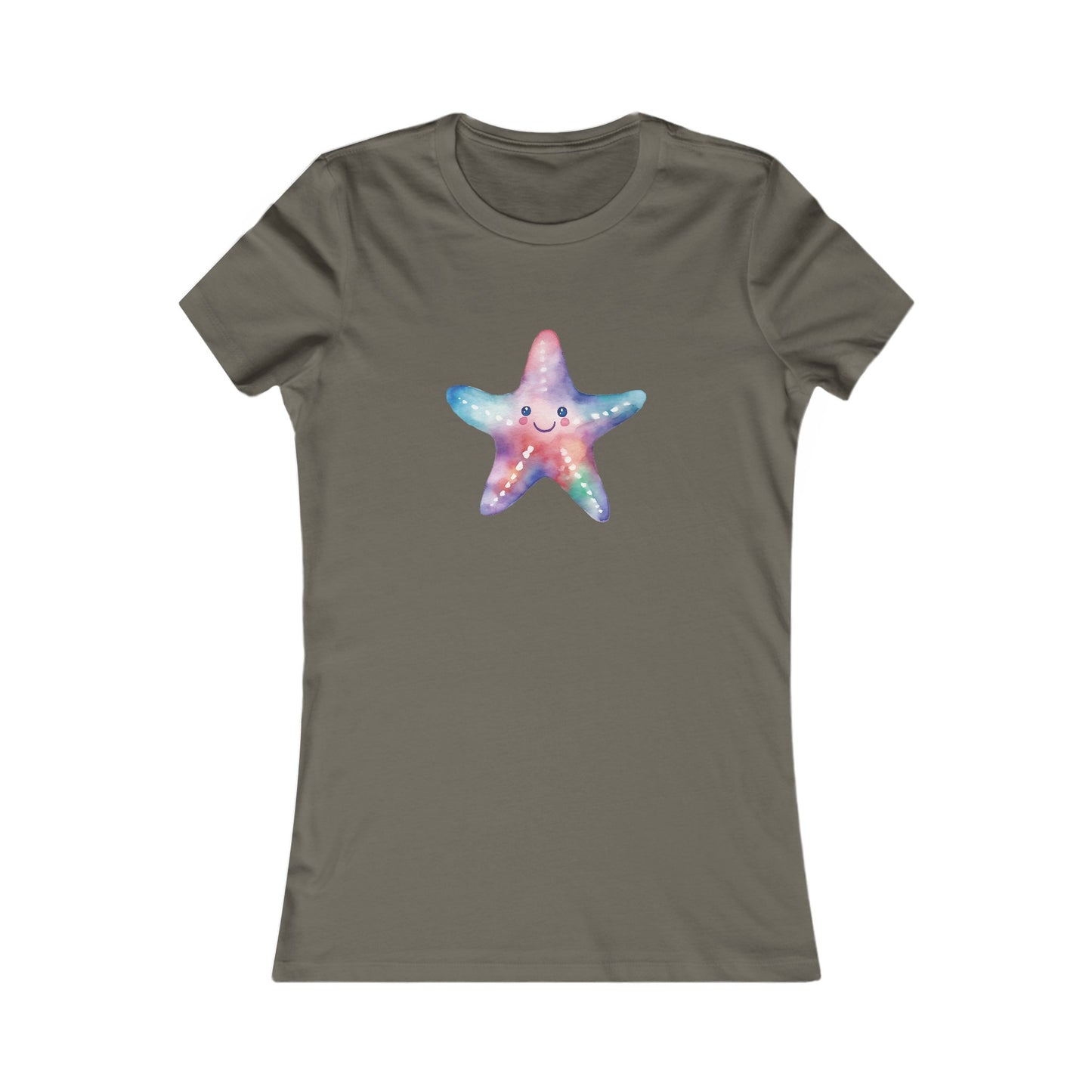 Watercolor Starfish Fitted Tee