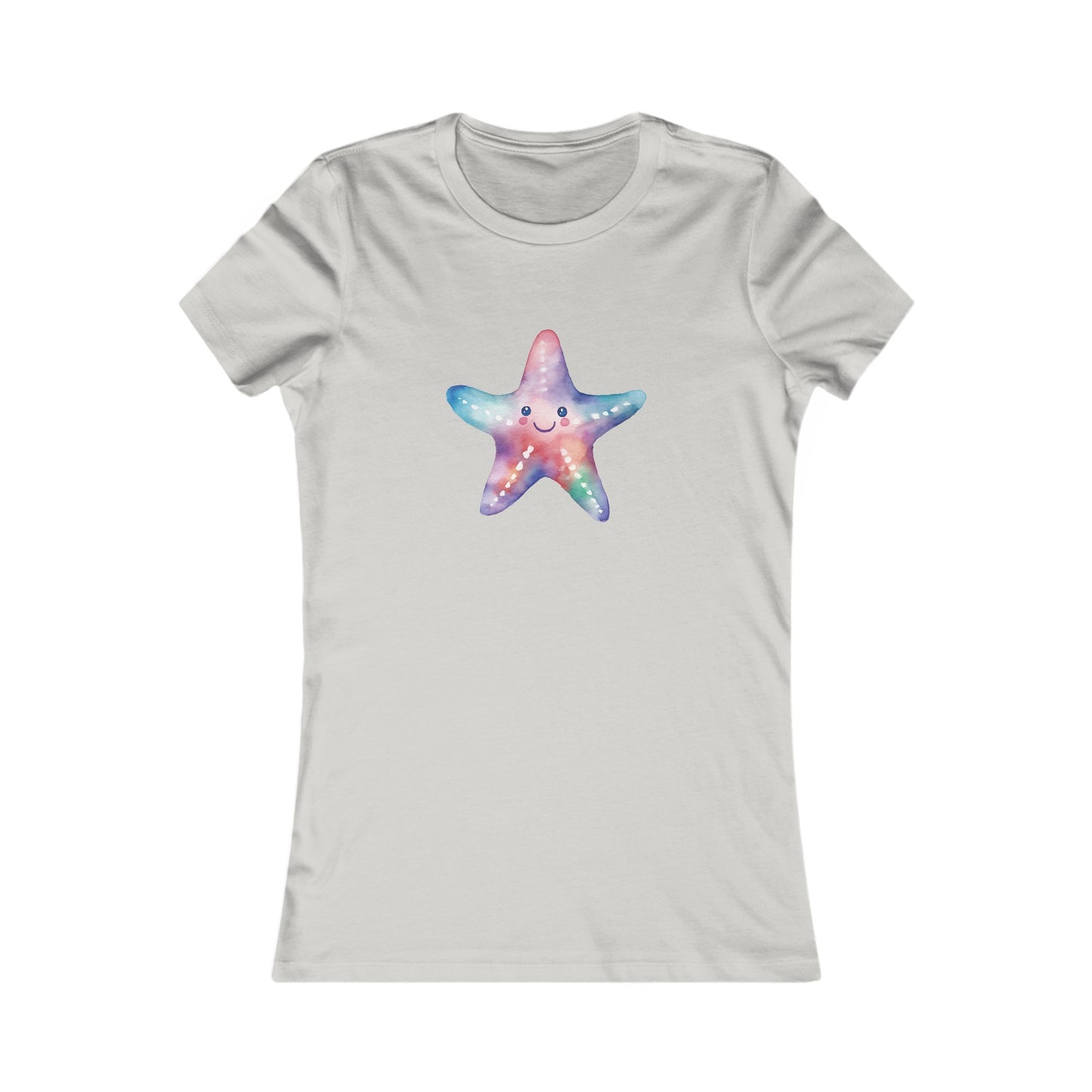 Watercolor Starfish Fitted Tee