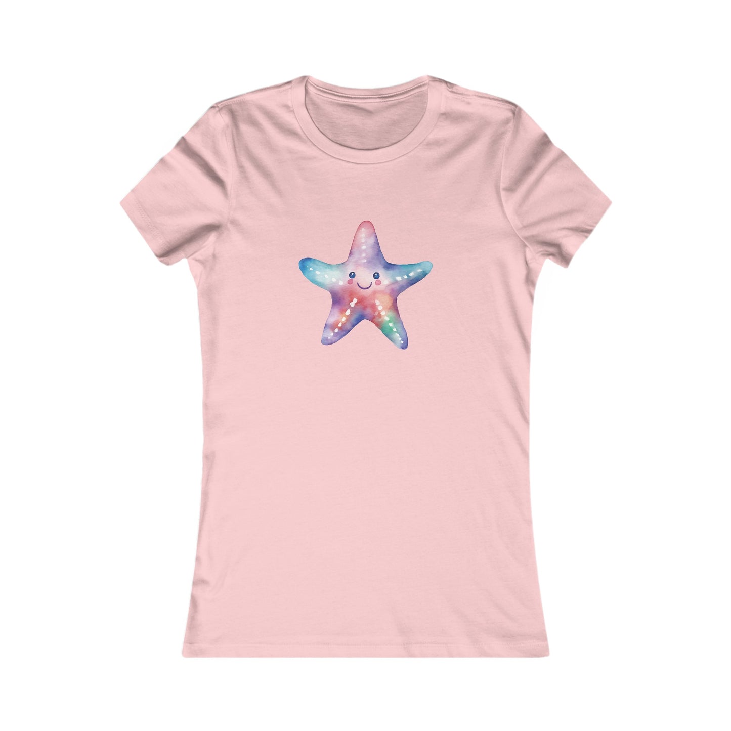 Watercolor Starfish Fitted Tee