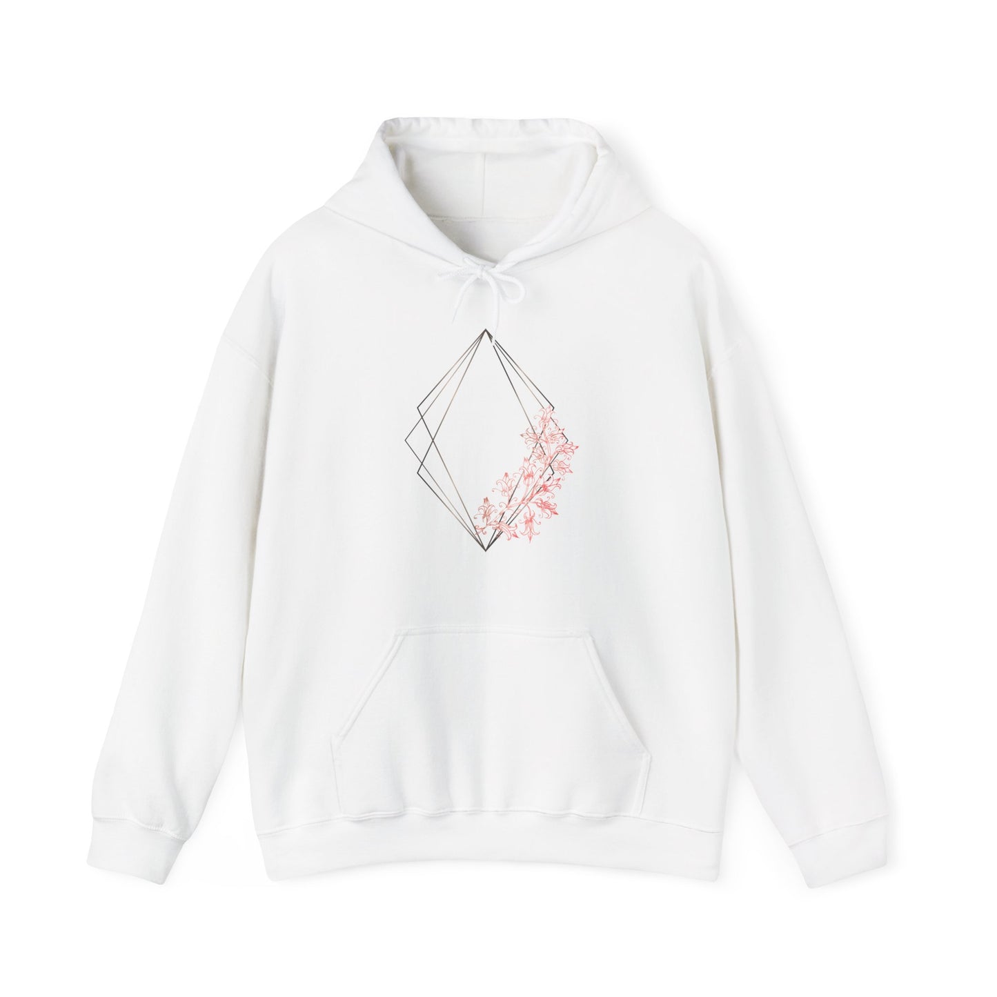 Floral Diamond Hooded Sweatshirt