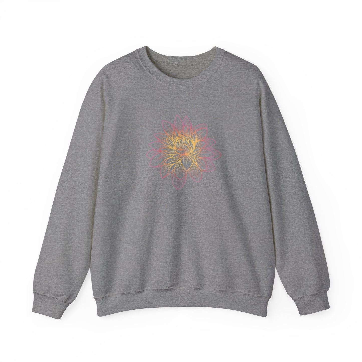Colorful Lotus Outline Sweatshirt