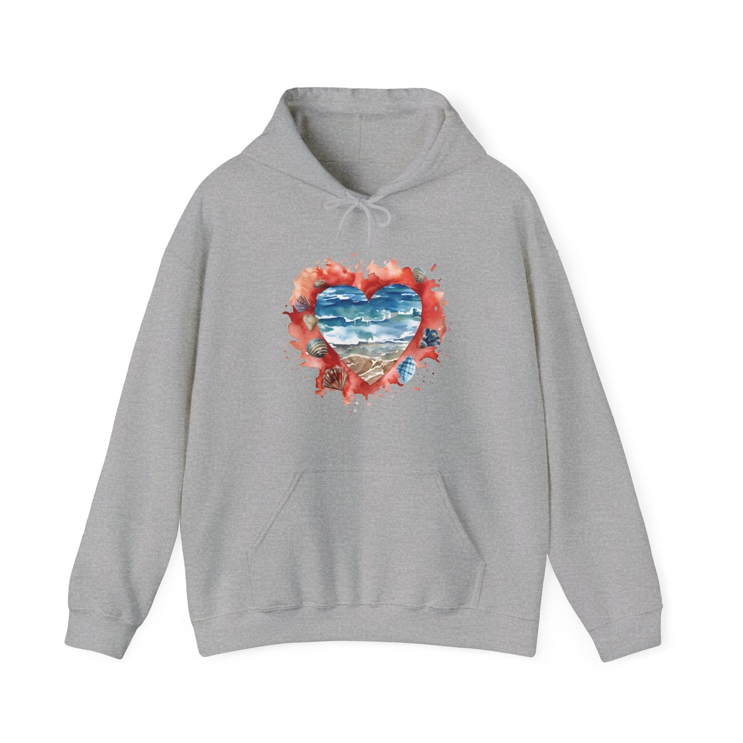 Ocean Heart Hooded Sweatshirt