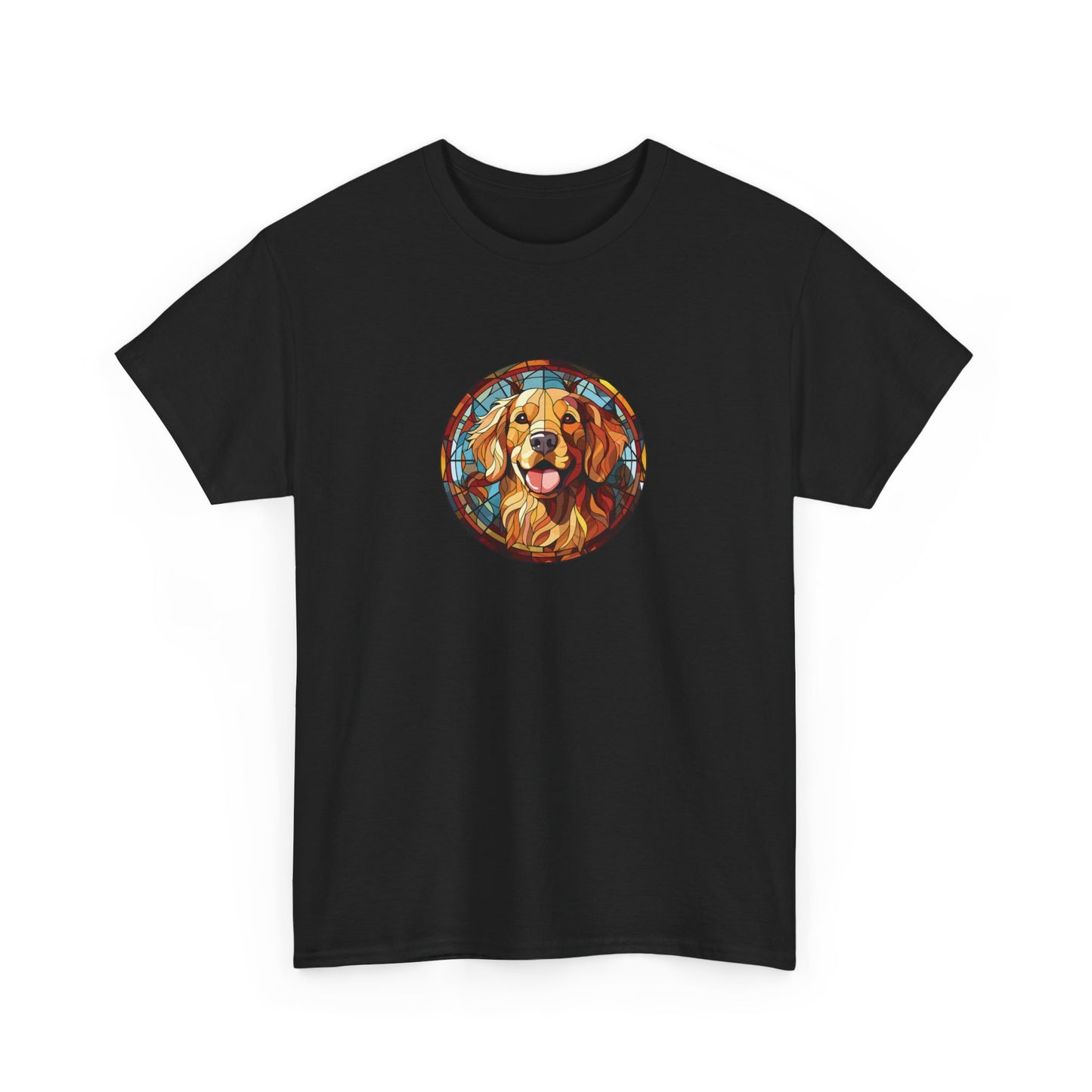 Stained Glass Golden Retriever Short Sleeve Tee