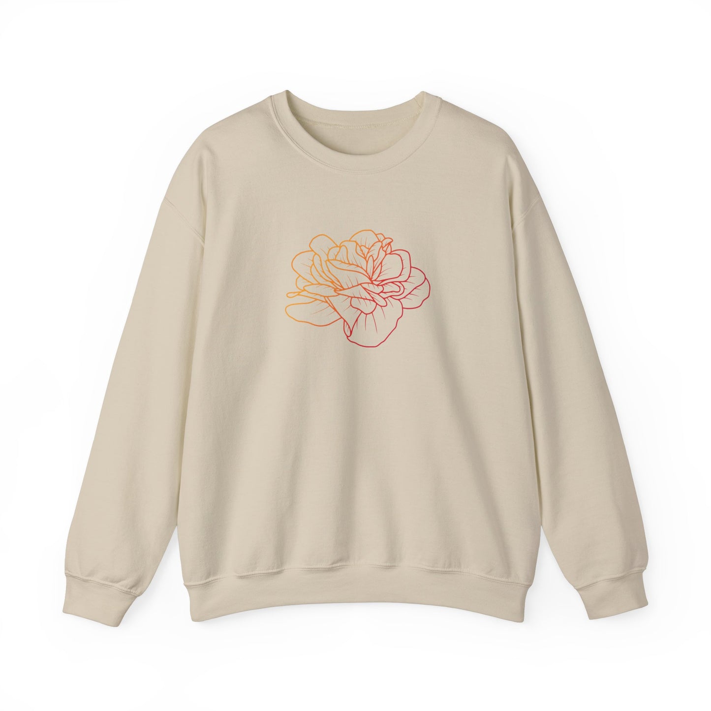 Colorful Rose Outline Sweatshirt
